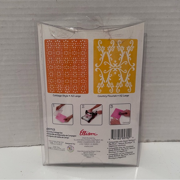 Sizzix Textured Impressions Embossing Folders 2PK - Country Cottage Set - Picture 3 of 3